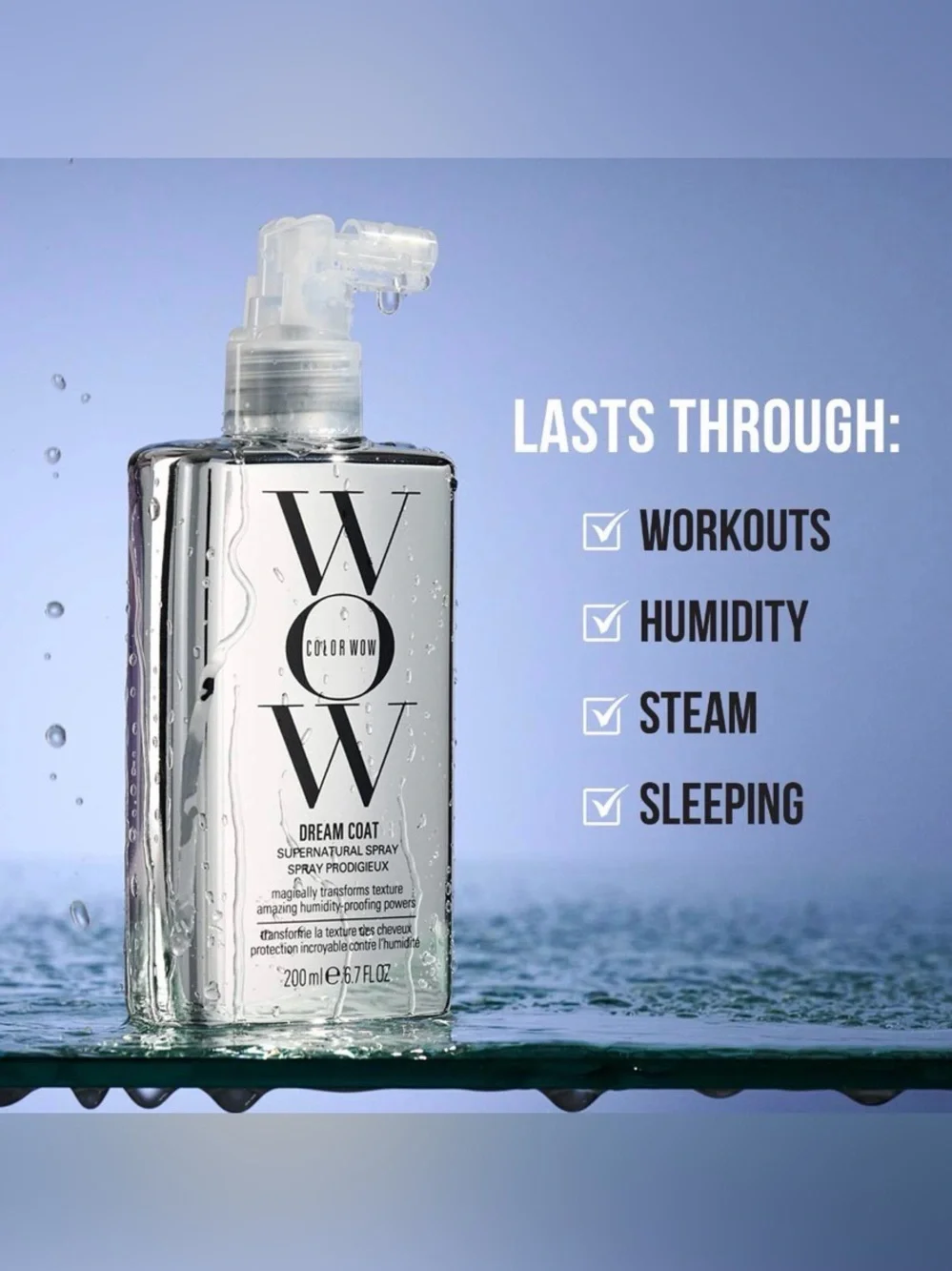 2 COLOR WOW Dream Coat Supernatural Spray Anti-Humidity Frizz Control 6.7 oz